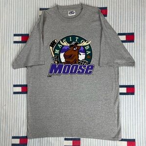 Vintage Manitoba Moose IHL Hockey short sleeve tee shirt